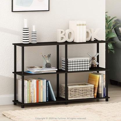 Furinno TURN-N-TUBE Storage Shelves, 3-Tier 47.4 Wide Book Shelf, Corner Shelf - Image 2