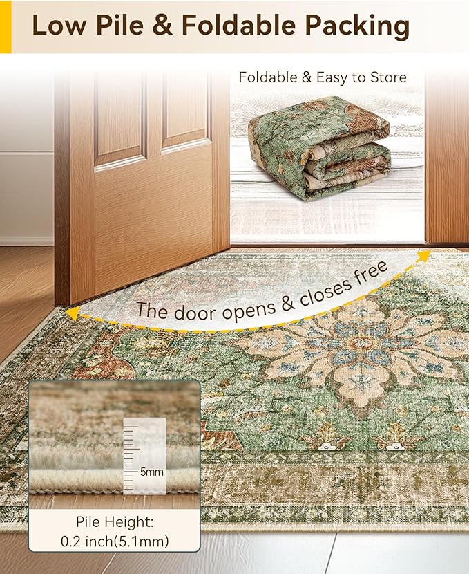 RELEANY Area Rugs 2'x3' Kitchen Rugs Entry Rug Small Rugs - Image 7