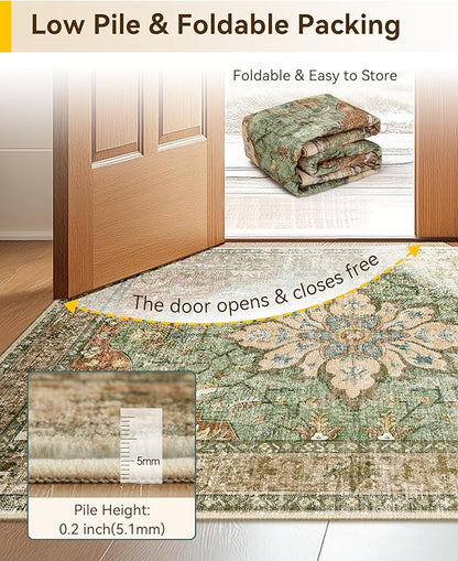 RELEANY Area Rugs 3'x7' Runner Rug Non Slip Washable - Image 5