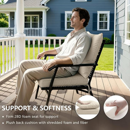 22x22 Inch Patio Chair Cushions Set of 4, Outdoor Furniture Cushions - Image 4