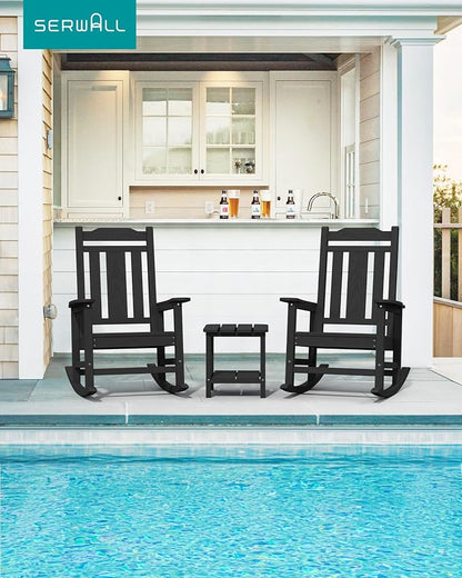 SERWALL HDPE Outdoor Rocking Chair - Image 7