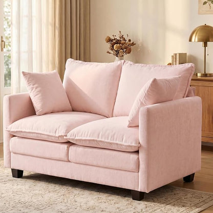 Loveseat Sofa with Cloud 3-Layer Cushion & 27" Deep Seat, Modern Love Seat by KeepYoungJoyFitYourFlow