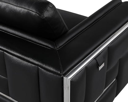 Blackjack Furniture Catania Modern Top Grain Italian Leather Sofa Set - Image 6