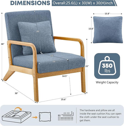 ELUCHANG Mid-Century Modern Accent Chair - Image 3