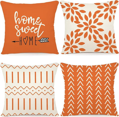 YCOLL Fall Pillow Covers 20x20 Set of 4, Modern Sofa Throw Pillow Cover by PillowCoversExpert