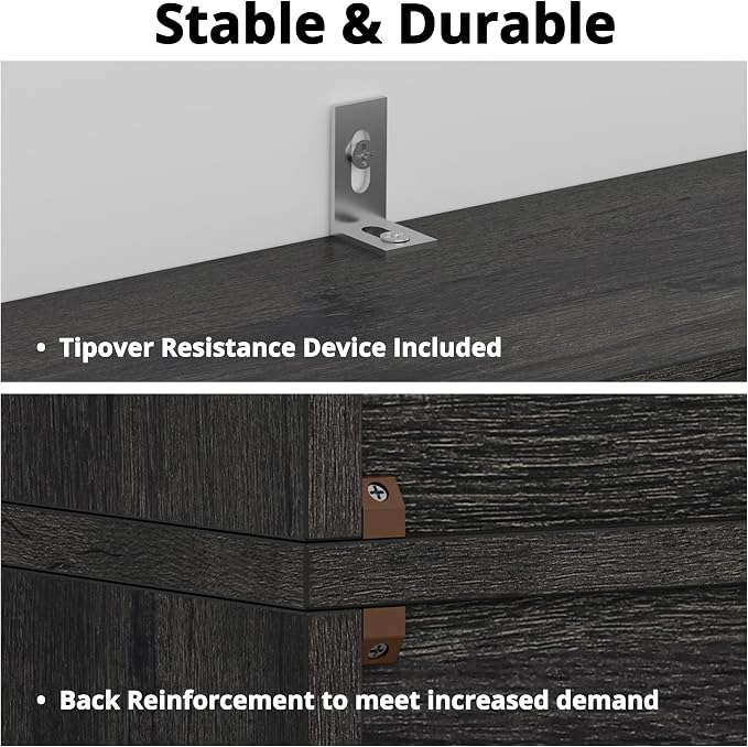IRONCK Bookshelves and Bookcases Floor Standing 6 Tiers Display Storage Shelves - Image 5