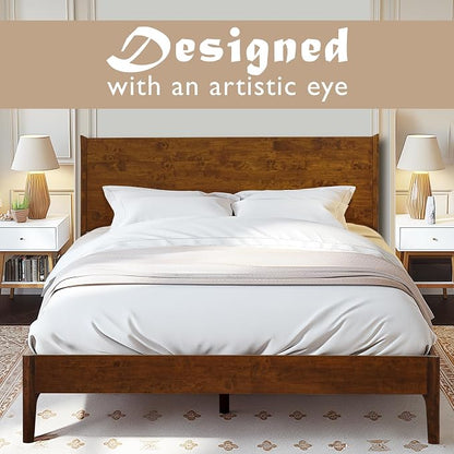 Acacia Haven King Size Bed Frame and Headboard, King Size Platform Bed Frame - Image 4