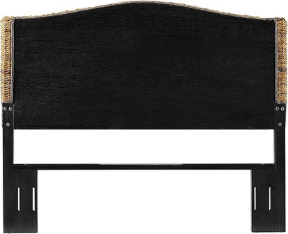 Crosley Furniture Serena Handwoven Natural Fiber Rattan Bed Headboard, Banana - Image 5