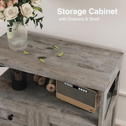 FiveWillowise Small Farmhouse Storage Cabinet - Image 5