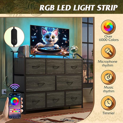 WLIVE Led Dresser for Bedroom, TV Stand for Bedroom - Image 5