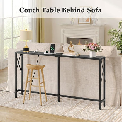 Gewudraw 55.1" Narrow Sofa Table, Console Table - Image 6