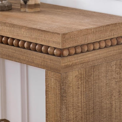 64" Wood Console Table for Entryway, Modern Sofa Table Behind Couch - Image 4