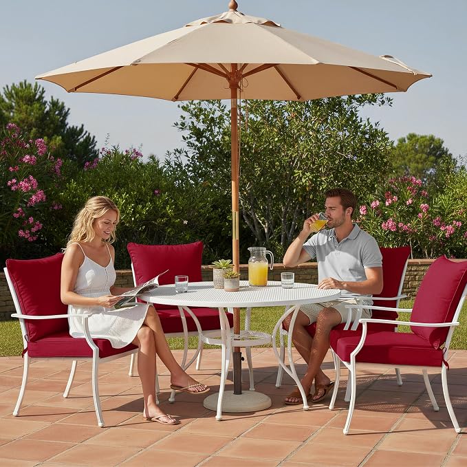 Summsun Outdoor Chair Cushions, Waterproof Back Pillow and Seat Cushion Set - Image 8