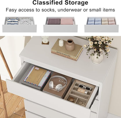 Jocoevol White 5 Drawer Dresser - Image 4