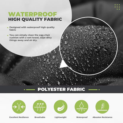 DANGHOOGY Wicker Chair Cushions, Waterproof Outdoor Loveseat Cushions - Image 4