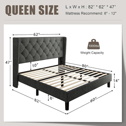 Einhomn Queen Size Platform Bed Frame - Image 2