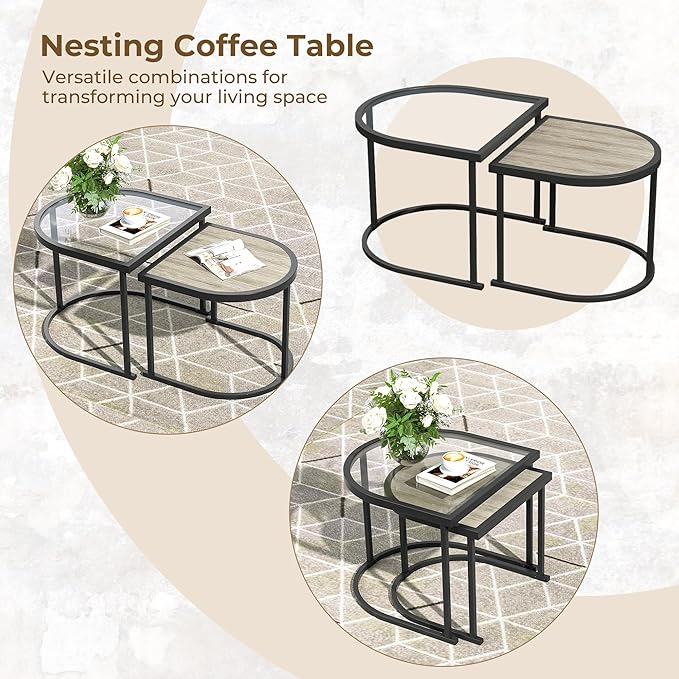 Grand patio 6-Piece Outdoor Furniture Set, 6 Seats Wicker Sofa Conversation Set - Image 3
