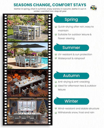 SERWALL Outdoor Dining Sets for 8, Outdoor Dining Sets for 8 Person - Image 7