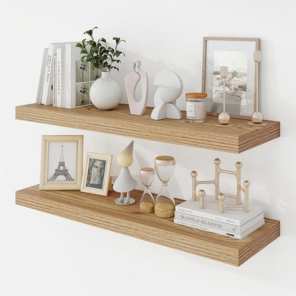 Acovy 30 Inch Floating Shelves, 9.3" Deep Floating Shelf Wall Mounted, Rustic by Acovy