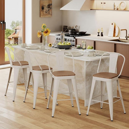 Andeworld Metal Bar Stools Set of 2, 30 inch Bar Height Barstools - Image 7