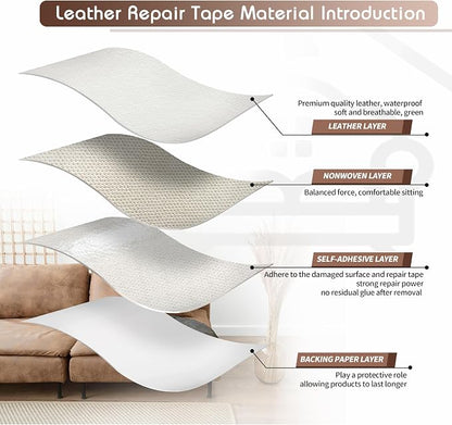 KING MOUNTAIN Leather Repair Patch, 2 Packs 9 x 11 Inches self Adhesive Leather - Image 3