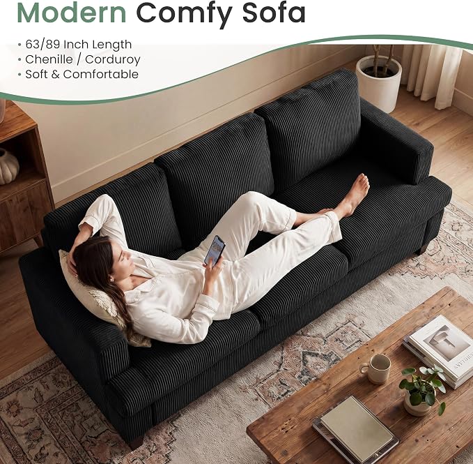 YOUDENOVA 2 Piece Set Comfy Sofa Couch, Loveseat Sofa * 2 - Image 6