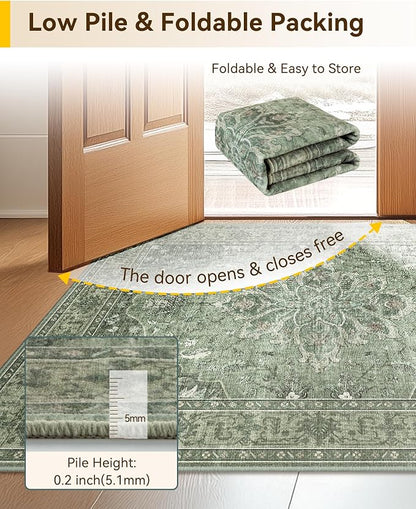 RELEANY Area Rugs 2'x8' Runner Rug Non Slip Washable - Image 4