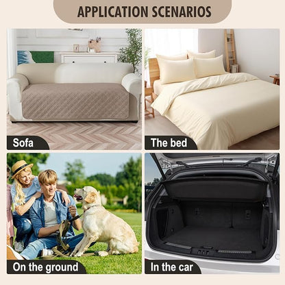 Genina Waterproof Couch Cover, Washable Anti-Slip 67 inch Sofa Covers - Image 6