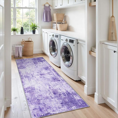 RELEANY Washable Area Rugs 2'x8' Non-Slip Modern Abstract Soft - Image 3