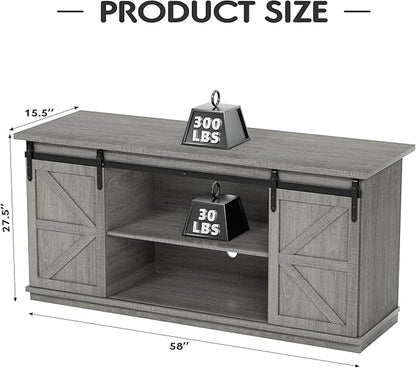 JUMMICO TV Stand for 65 Inch TV, Entertainment Center - Image 3