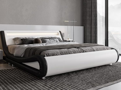 Allewie Full Size LED Platform Bed Frame by Allewie
