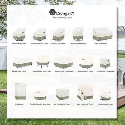 Patio Rocking Chair Cover 2-Pack, Rocking Chair Covers - Image 9