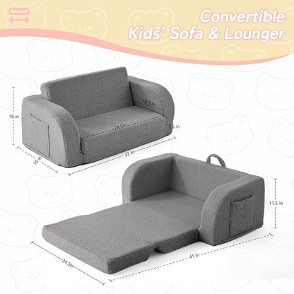 Toddler Couch, 2-in-1 Toddler Chairs Comfy 1-3 Years Old, Toddler Chair - Image 3
