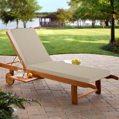 Chaise Lounge Cushion for Outdoor Furniture, Waterproof Fade and Tear Resistant - Image 7
