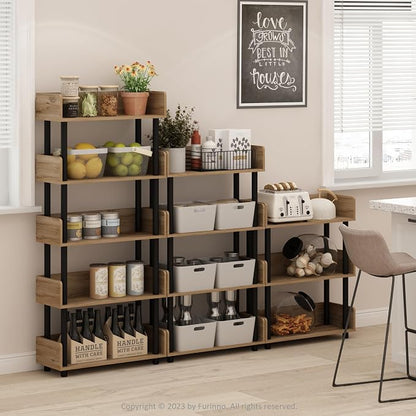 Furinno TURN-N-TUBE 5-Tier Display Shelf, Storage Shelves, Book Shelf, Open - Image 2