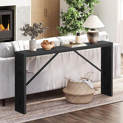MAHANCRIS Console Table, 62.2" Long Sofa Table Behind Couch, Narrow Entryway - Image 2