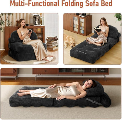 Folding Sofa Bed, Convertible Sleeper Chair - Image 3