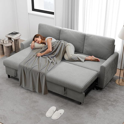 Walsunny 77" Sectional Sleeper Sofa - Image 3
