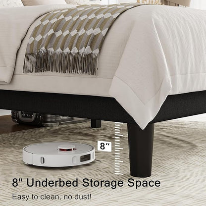 Einhomn Black Queen Size Platform Bed Frame - Image 4