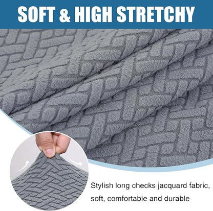 Smiry Waterproof Couch Cushion Covers, Stretch Jacquard Sectional Couch Covers - Image 7