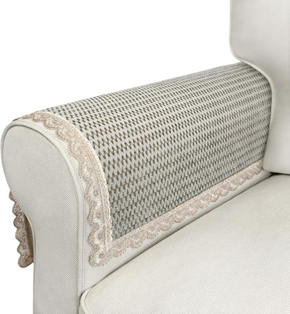 Couch Arm Cover, Sofa Arm Covers, Non-Slip Lace Armrest Covers, by Becoolifer