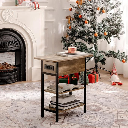Yoobure End Table with Charging Station, Flip Top Side Table with USB Ports and - Image 7