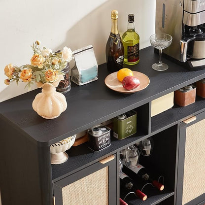 Lerliuo Rattan Wine Cabinet - Image 5