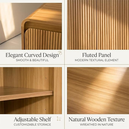 FURSUN Modern Fluted Sideboard - Image 5