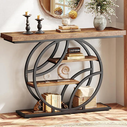 Huuger 47.2 Inch Entryway Table, Industrial Console Sofa Table by Huuger