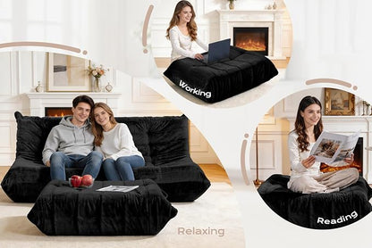 Bean Bag Pouf Ottoman, Foot Stool, Foot Rest - Image 4