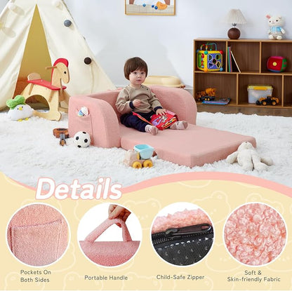 Toddler Couch, 2-in-1 Toddler Chairs Comfy 1-3 Years Old, Toddler Chair - Image 4