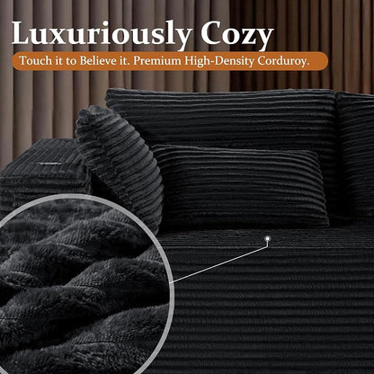 108" Oversized Cloud Sectional Couch, Comfort U Shaped Sofa - Image 7