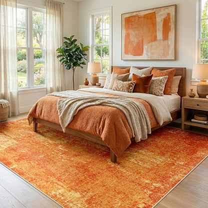 RELEANY Washable Area Rugs 5'x7' Non-Slip Modern Abstract Soft - Image 2