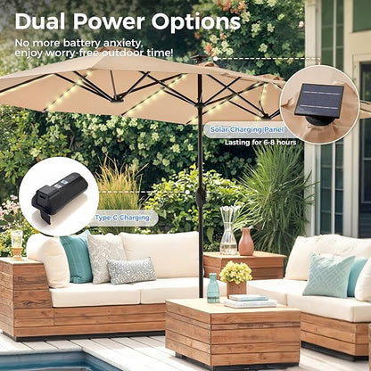 SUPERJARE 13ft Outdoor Patio Umbrella - Image 3